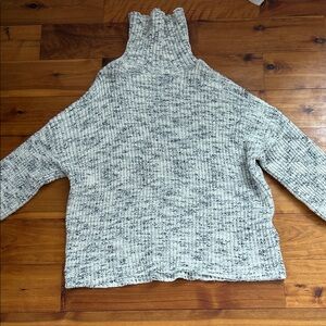 Aerie Black and White Turtleneck Sweater